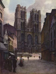 Die Kathedrale von Ste Gudule, Brüssel